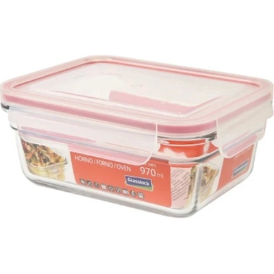 Glasslock Sklenená dóza obdĺžníková 970 ml 17,7 x 13,1 x 6,8 cm