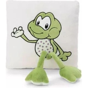 NICI Green: Възглавница с жаба Fridolin, квадратна - 30 x 30 cm