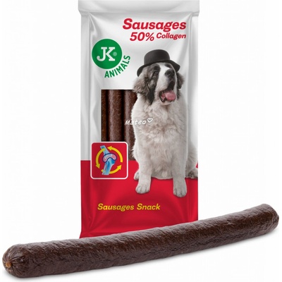JK ANIMALS Klobásy s kolagénom a karamelom kolagénová maškrta pre psy s obsahom 50 % kolagénu, , 2 cm × 30 cm 850 g