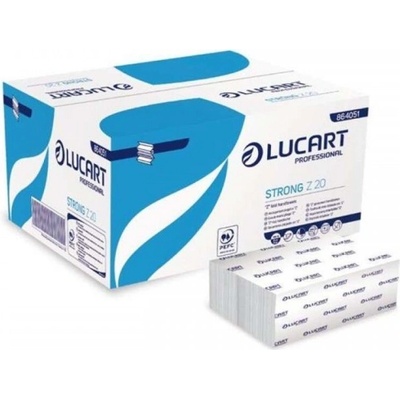 Lucart Strong Papierový uterák Z-skladaný 2-vrstvový biely 200 listov