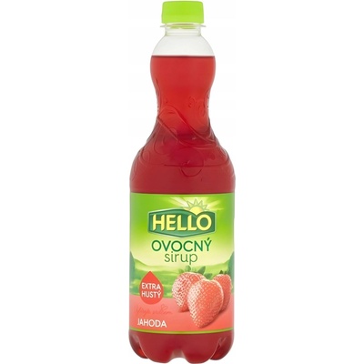 HELLO Hustý sirup s příchutí jahoda 700 ml