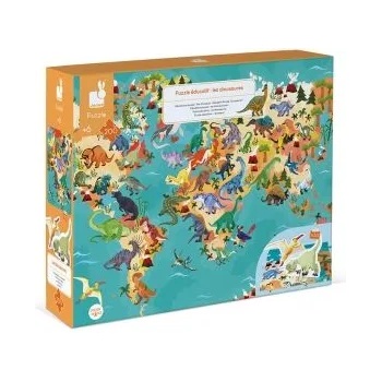 Image 1 of Janod - Детски образователен 3Д пъзел - Динозаври (J02679)