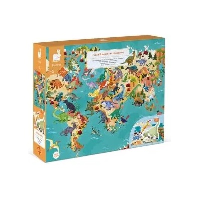 Janod - Детски образователен 3Д пъзел - Динозаври (J02679)