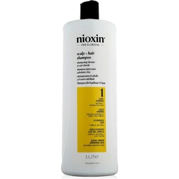 Nioxin System 1 Scalp + Hair Shampoo 1000 ml шампоан за леко изтъняла фина коса за жени
