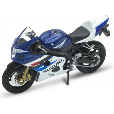 Welly Motocykel Suzuki GSXR750 modrý 1:18