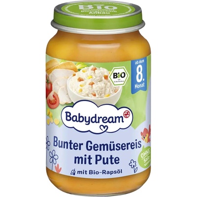Babydream BIO zeleninové rizoto s krůtím masem 220 g