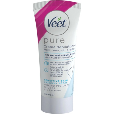 Veet Pure depilační krém na nohy a tělo pro citlivou pleť 200 ml