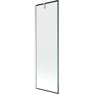 Mexen Next параван за вана, 1-крилен 60 x 150 cm, черна рамка, матиран никел - 895-060-000-00-70-97 (895-060-000-00-70-97)