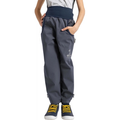 Unuo dětské softshellové kalhoty bez zateplení Basic tm. šedá – Zbozi.Blesk.cz