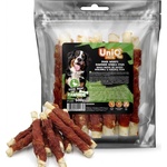 Uniq Pets Dog Snacks duck wraps rawhide sticks - Патешко филе увито на пръчка от сурова кожа 17cm, 500gr
