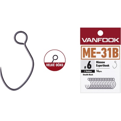 Vanfook Bezprotihrotý jednoháček na woblery ME-31B Vel.8, 16 ks