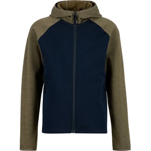 Stoic Детско вълнено яке Stoic Kid's MerinoFleece270 KuolpaLightSt. Zip Hoody Merino hoodie - Olive Green / Dark Navy - размер 128 (EU) (703-6661-0513)