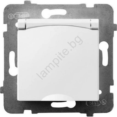 Ospel - Външна домашна розетка без рамка 230 V ARIA IP44 бяла (OE0007)
