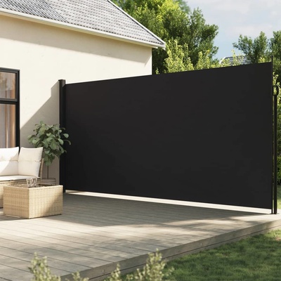 vidaXL Zatahovací boční markýza 220 x 500 cm černá
