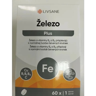 Livsane Železo Plus s Vitamínmi 60 tabliet