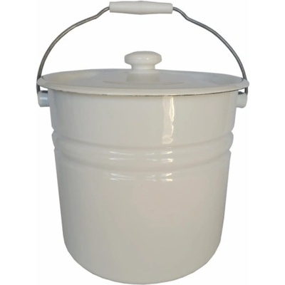 Okko Smaltovaný kbelík se dvěma víky 12 l bílý – Zboží Mobilmania