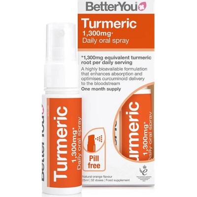 BetterYou Kurkuma v spreji 1300 mg 25 ml