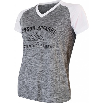 Sensor CHARGER dámský volný krátky rukáv šedá/bílá