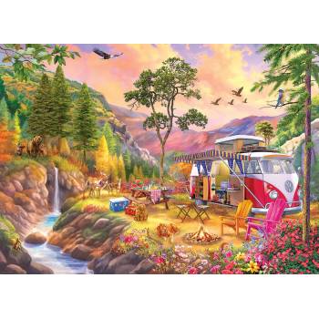 Image 1 of EUROGRAPHICS - Puzzle VW Bus - Camper`s Paradise - 1 000 piese