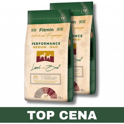 Fitmin Dog Medium Maxi Performance Lamb & Beef 2 x 12 kg