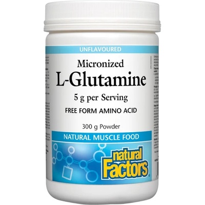 Natural Factors Mirconized L-Glutamine, 5 g, 300 g, Natural Factors (2804 NF)
