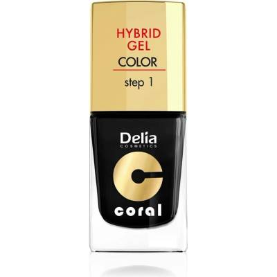 Delia Hybrid Coral Gel lak 26 černá 11 ml