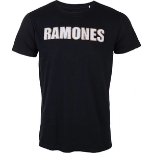 ROCK OFF мъжка тениска Ramones - Logo & Seal Applique Slub - ROCK OFF - RAAPSLUB01MN