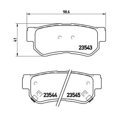 Sada brzdových platničiek kotúčovej brzdy BREMBO P 30 014
