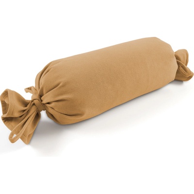 Biante Vankúš valec bonbon Velur VLR-007 Horčicovo béžový 15x40