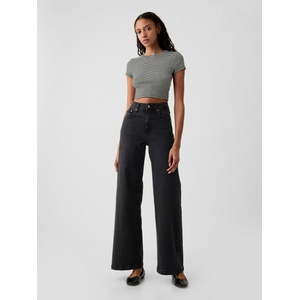 GAP Дънки Gap High Rise Stride Wide GAP | Cheren | ЖЕНИ | XXS