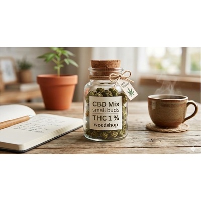 Weedshop MIX drobných CBD květů 1 % THC 10 g – Sleviste.cz