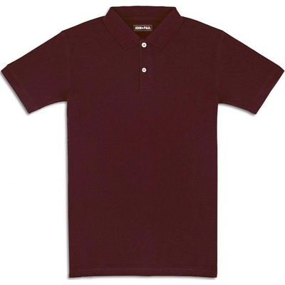 John & Paul Perleťové polo tričko Vínové