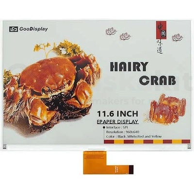 Good Display GDEY116F51 11.6" 960x640 ePaper displej 4 barvy