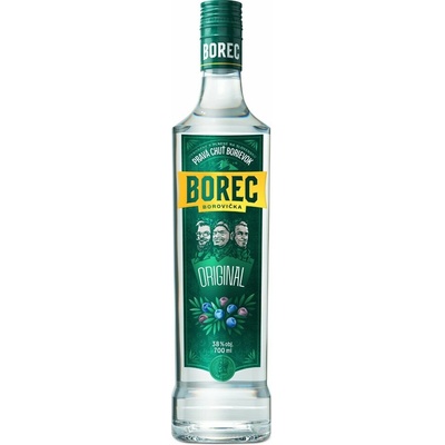 Borec Borovička 38% 0,7 l (čistá fľaša)