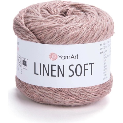 YarnArt Příze Linen soft 7308 hnědo-béžová