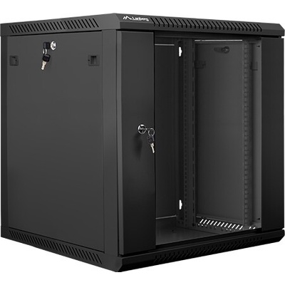Lanberg Комуникационен шкаф Lanberg rack cabinet 19 wall-mount 12U / 600x600 for self-assembly (flat pack), black (WF01-6612-10B)