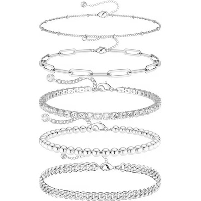 Mabell Set náramků z chirurgické oceli PETRONELA CZ221LJBRSET1-SC45