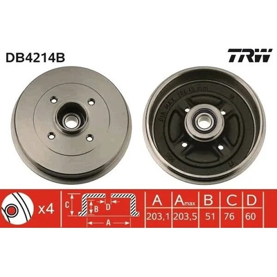 Brzdový buben TRW DB4214B