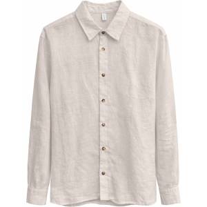 Mazine Мъжка риза с копчета Mazine Classic Linen Shirt - Moon (033-3223-0412)