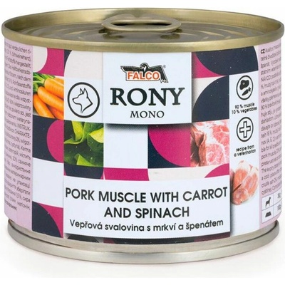 Rony Mono vepřová svalovina s mrkví a špenátem 200 g