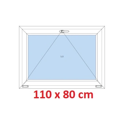 Soft Plastové okno 1100 x 800 mm sklopné Mahagon