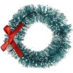 TITANUM Plastic wreath 45mm green with bow 2pcs