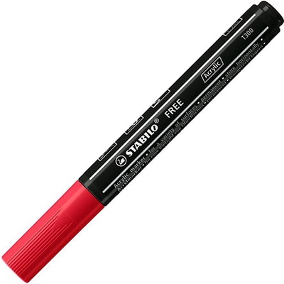 Stabilo Free Acrylic T300 kulatý hrot 2-3 mm karmínový 452886