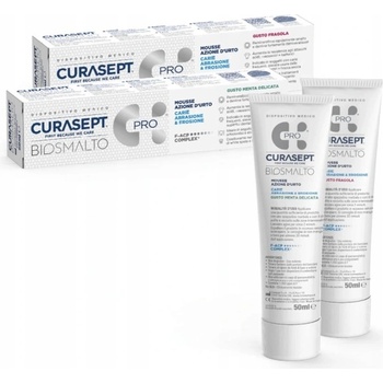 Curasept Biosmalto Mousse Caries Abrasion&Erosion Strawberry zubná pena 50 ml