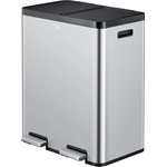 EKO-Europe EKO Кош за разделно събиране с 2 педала ESSENTIAL - 2 х 30 л. - хром мат (EKO 912560 - Matt s/s)