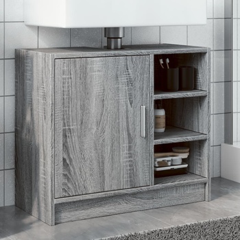 vidaXL Шкаф за мивка, сив сонома, 63x29x55 см, инженерно дърво (848134)