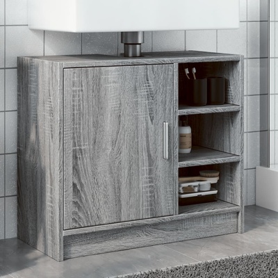 vidaXL Шкаф за мивка, сив сонома, 63x29x55 см, инженерно дърво (848134)