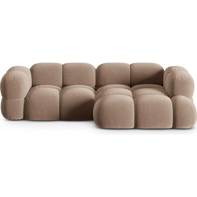 Cosmopolitan Design Кафяв кадифен ъглов диван (десен ъгъл) Loretto - Cosmopolitan Design (COS_RC_120_F1_LORETTO2)