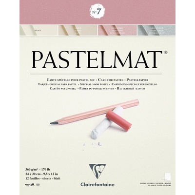 Clairefontaine Pastelmat Glued Pad N7 Скицник 12 24 x 30 cm 360 g (96053C)