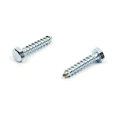 Podstavcový vrut do dřeva 10x40 zinek bílý, DIN 571